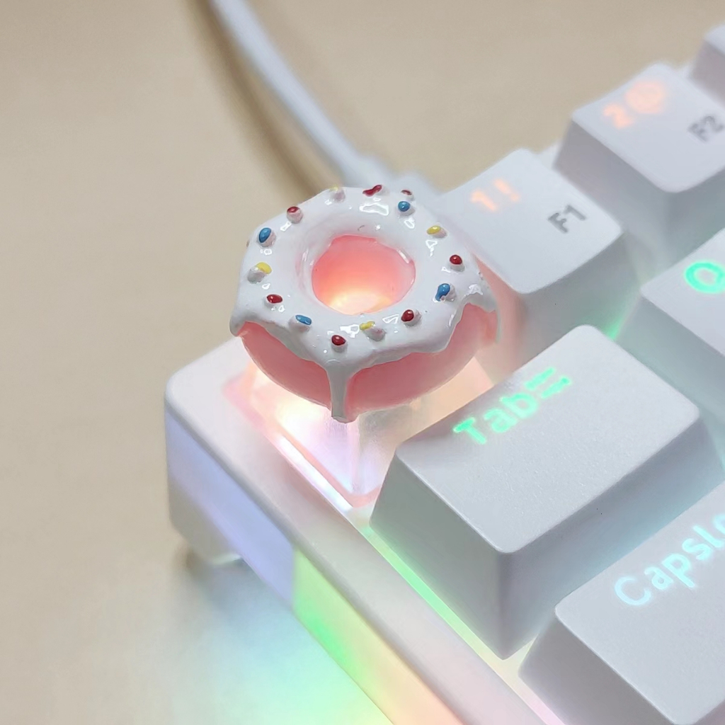 Nút Bàn Phím Hình Tai Thỏ Dễ Thương Bằng ABS PBT Cho Bàn Phím Cơ