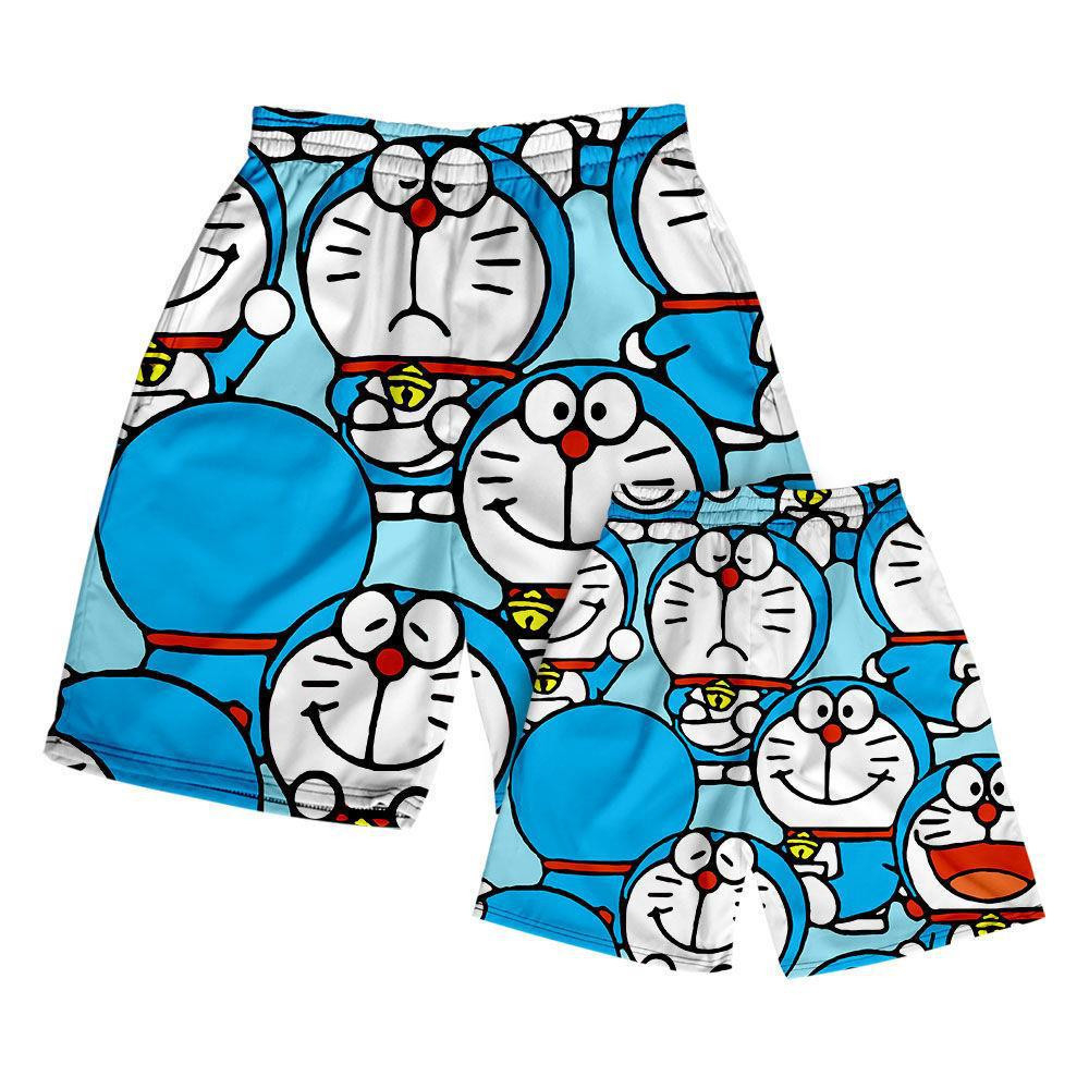 Quần Đùi Đi Biển Dáng Rộng In Hình doraemon Giản Dị Dành Cho Nam