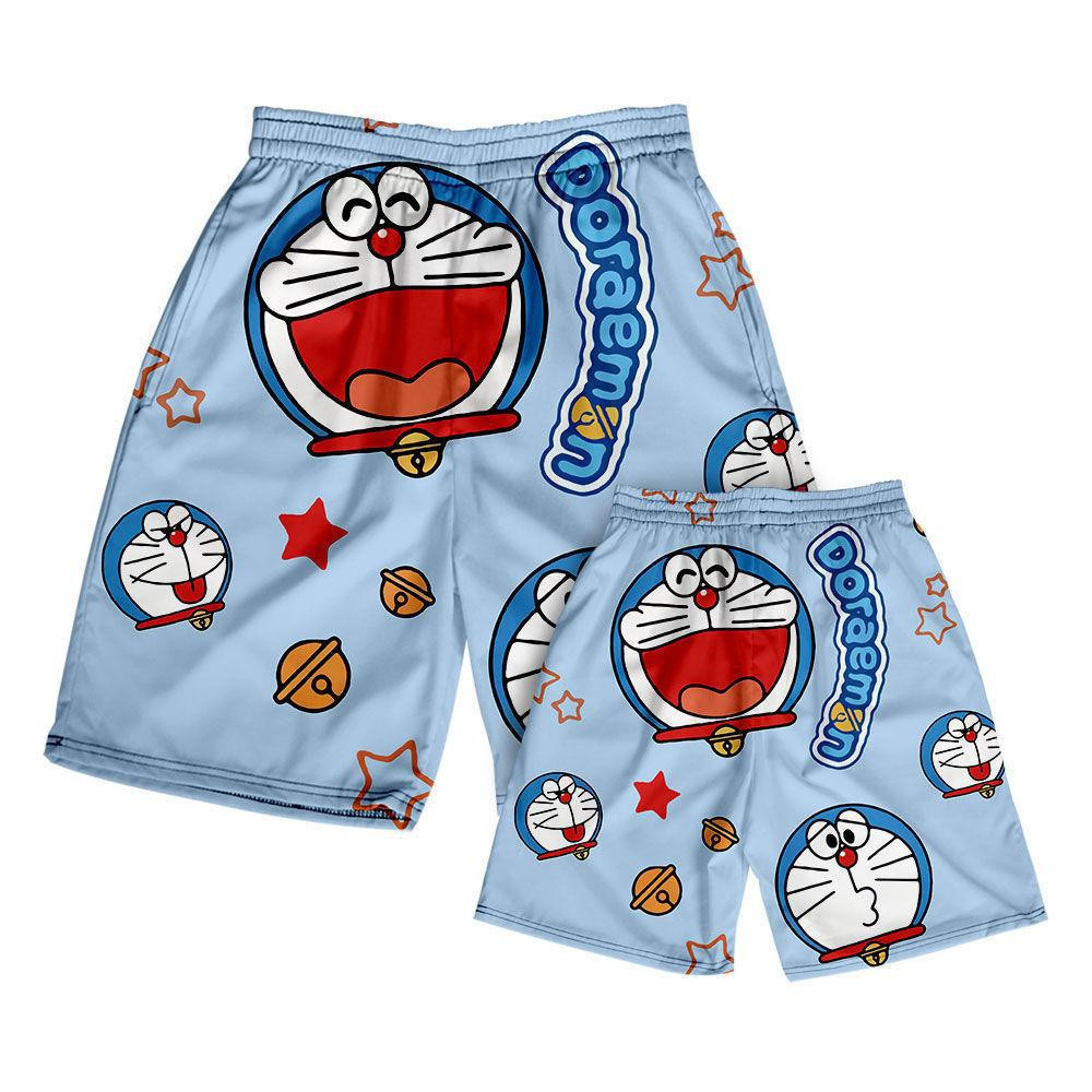 Quần Đùi Đi Biển Dáng Rộng In Hình doraemon Giản Dị Dành Cho Nam