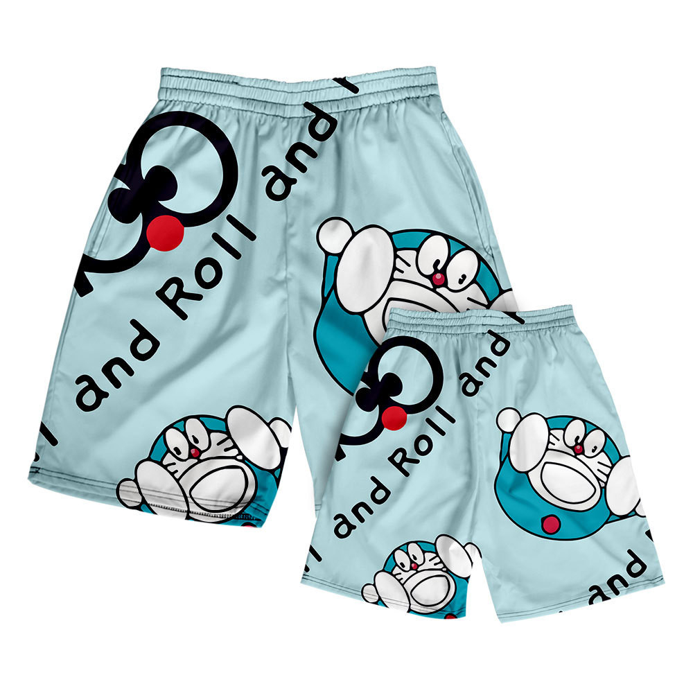 Quần Đùi Đi Biển Dáng Rộng In Hình doraemon Giản Dị Dành Cho Nam