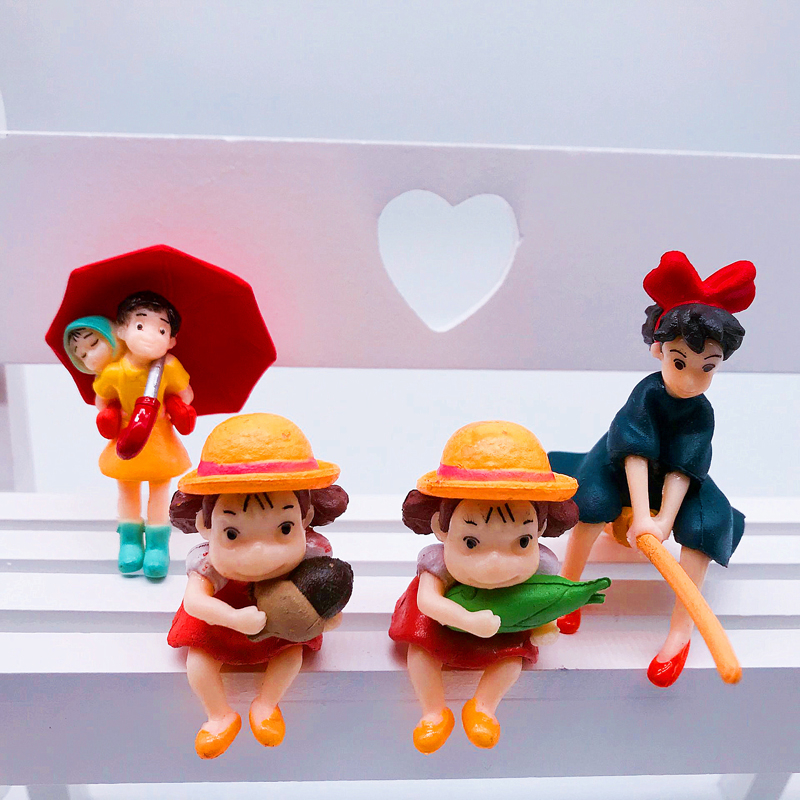 1 Búp Bê Nhân Vật hayao miyazaki totoro Hoạt Hình Hàng Xóm Của Tôi Là totoro Bằng pvc mini Làm Quà Tặng Cho Bé mei kikis