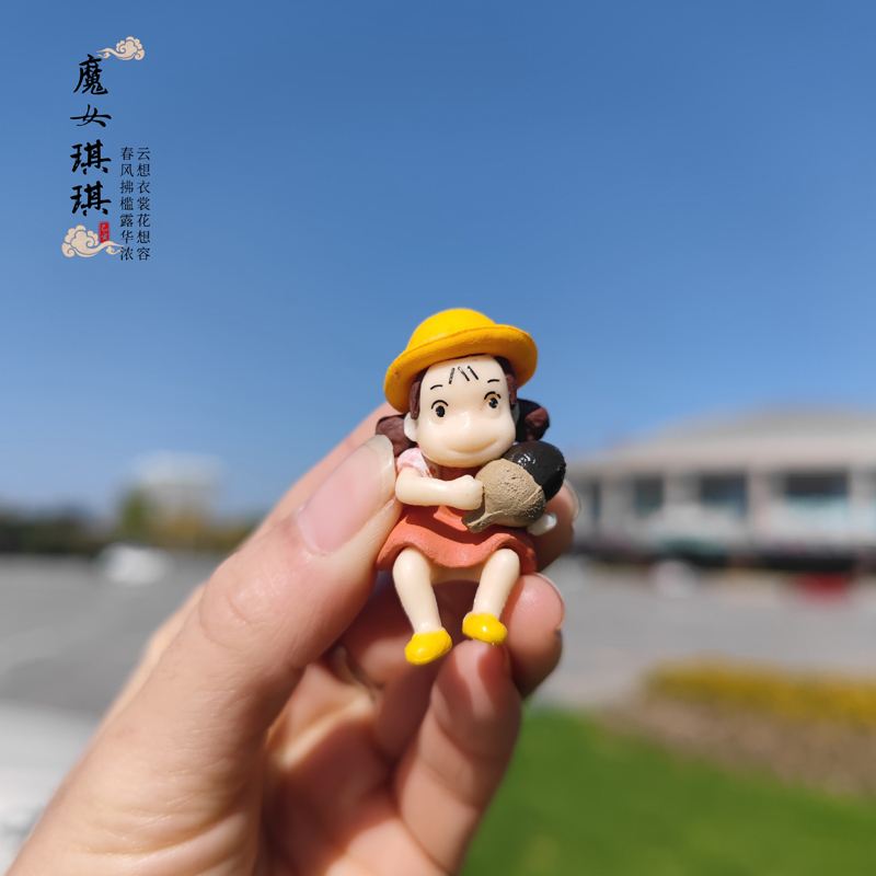 1 Búp Bê Nhân Vật hayao miyazaki totoro Hoạt Hình Hàng Xóm Của Tôi Là totoro Bằng pvc mini Làm Quà Tặng Cho Bé mei kikis