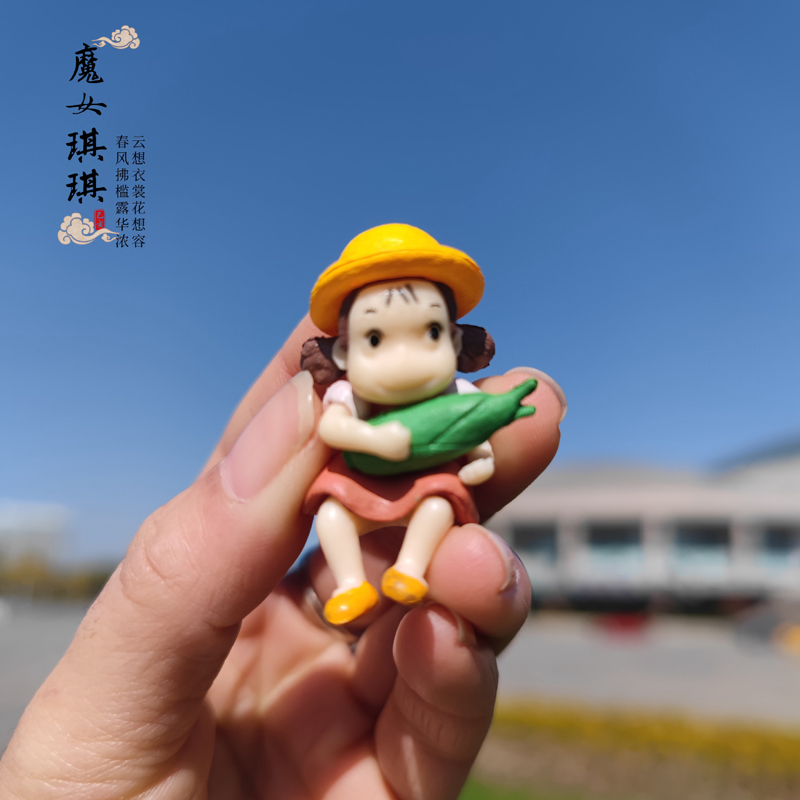 1 Búp Bê Nhân Vật hayao miyazaki totoro Hoạt Hình Hàng Xóm Của Tôi Là totoro Bằng pvc mini Làm Quà Tặng Cho Bé mei kikis