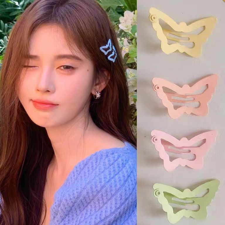 🍒🍒CHERRYKOKO Y2k Kẹp Tóc Ngôi Sao Năm Cánh Bằng Kim Loại Màu Bạc Mát Mẻ Dễ Phối Đồ Dành Cho Bạn Gái