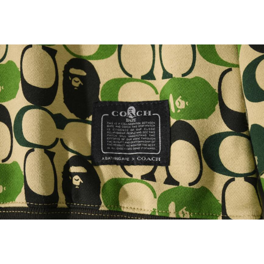 Bape Áo hoodie cotton Cổ Tròn In Họa Tiết Thời Trang Cho Nam Nữ