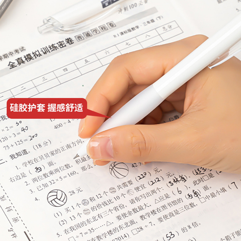 Bút Bi Nước Văn Phòng Mực Gel Màu Đen Deli Thiết Kế Vỏ Trong Suốt Ngòi 0.5mm Dành Cho Văn Phòng Học Sinh 1 Chiếc