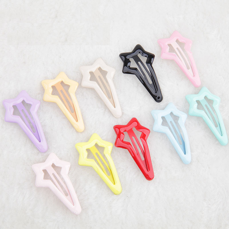 🍄Y2k Kẹp Tóc Ngôi Sao Năm Cánh Bằng Kim Loại Màu Bạc Mát Mẻ Dễ Phối Đồ Dành Cho Bạn Gái