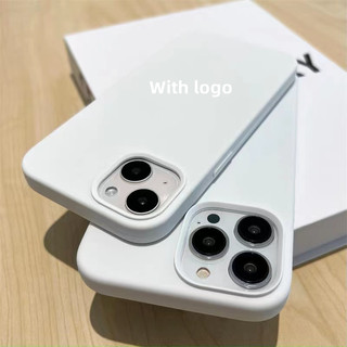 Ốp Điện Thoại Silicon Màu Trắng Trơn Sang Trọng Chống Trượt Cho iPhone 14Pro 14 Pro Max X Max XR iPhone 13 12 11 Pro Max Mềm