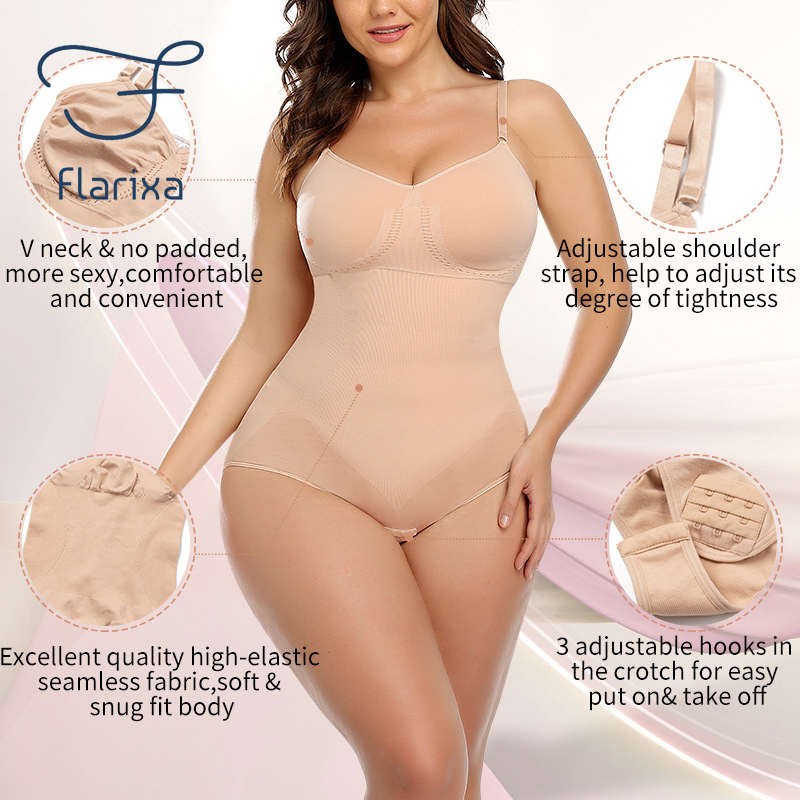 Flarixa Áo Lót Định Hình Cơ Thể Không Đường May Size s-3xl