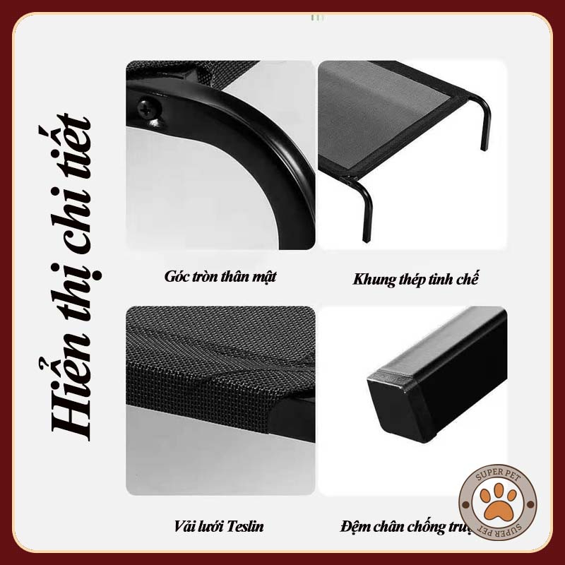 Giường thú cưng thoáng khí có thể được tháo rời giường chó bốn mùa giường hành quân chó đa năng