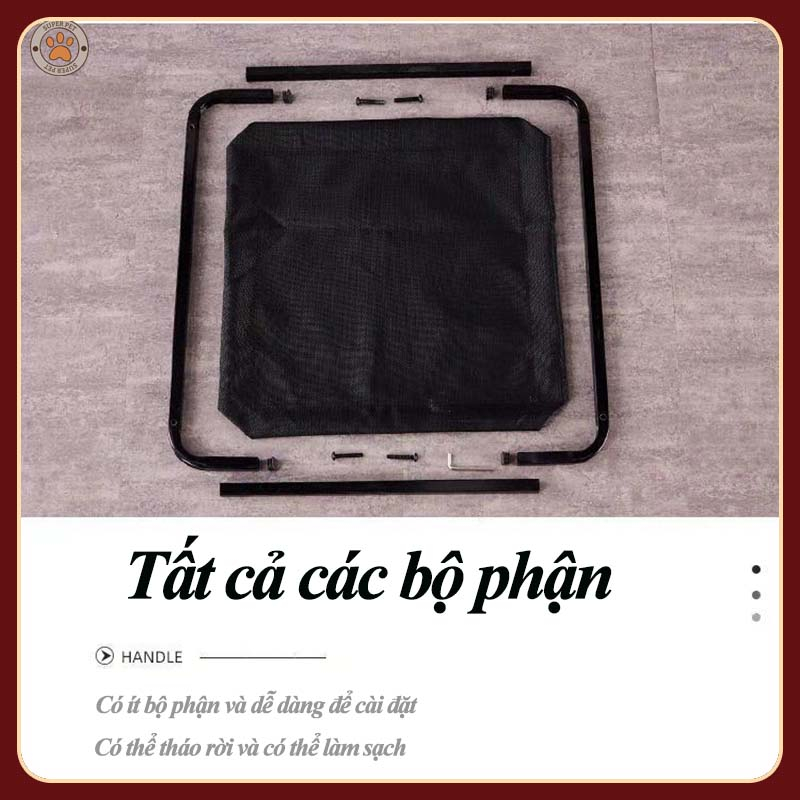 Giường thú cưng thoáng khí có thể được tháo rời giường chó bốn mùa giường hành quân chó đa năng