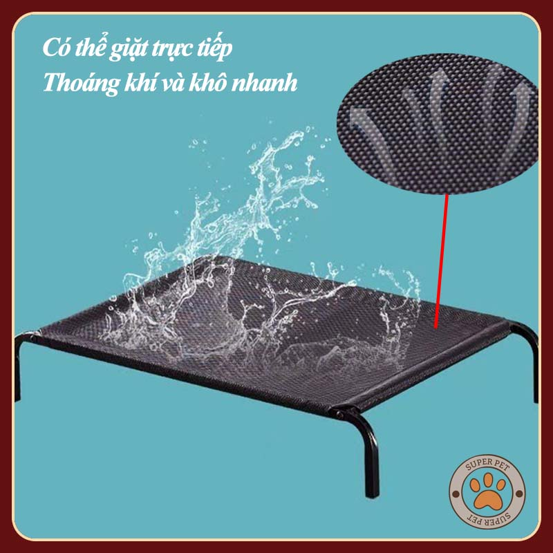 Giường thú cưng thoáng khí có thể được tháo rời giường chó bốn mùa giường hành quân chó đa năng