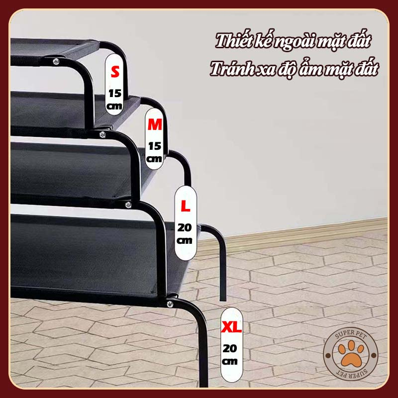 Giường thú cưng thoáng khí có thể được tháo rời giường chó bốn mùa giường hành quân chó đa năng