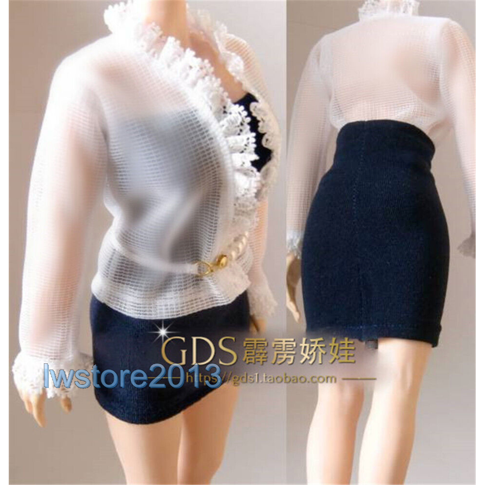 Set Áo Trắng Và Chân Váy Ôm Hông Cho Mô Hình Nhân Vật Nữ 12 "Tỷ Lệ 1 / 6