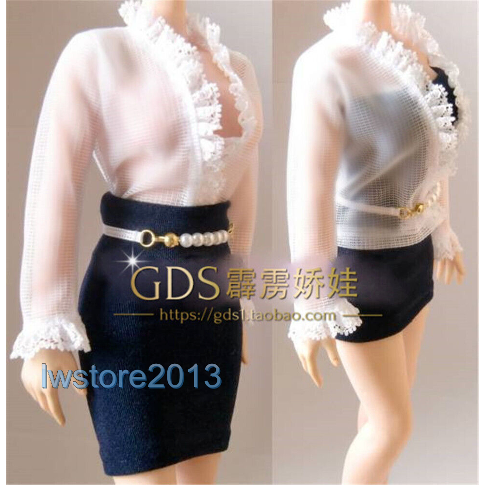 Set Áo Trắng Và Chân Váy Ôm Hông Cho Mô Hình Nhân Vật Nữ 12 "Tỷ Lệ 1 / 6