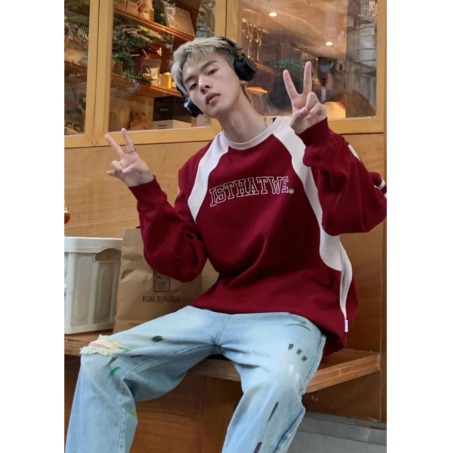 Áo sweater Thêu Họa Tiết monogram Phong Cách Mỹ Cổ Điển Thời Trang Cho Nam Và Nữ