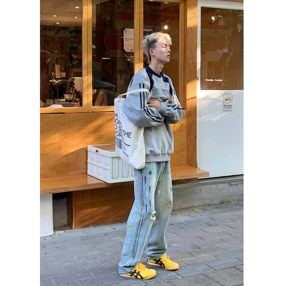 Áo sweater Thêu Họa Tiết monogram Phong Cách Mỹ Cổ Điển Thời Trang Cho Nam Và Nữ