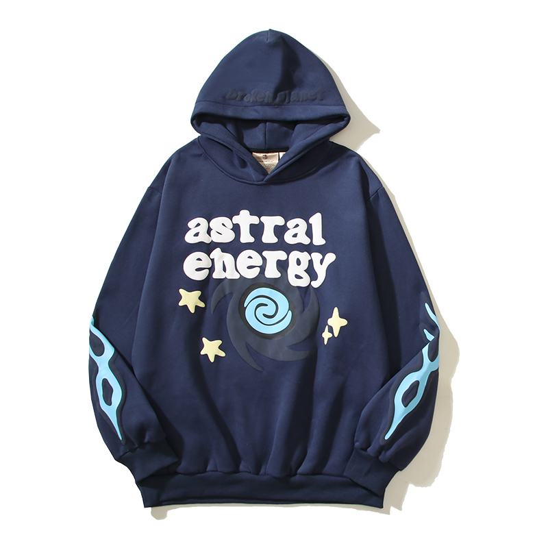 Áo hoodie In Chữ Bọt Biển Phong Cách vintage Thời Trang Thu Đông Dành Cho Nam Nữ