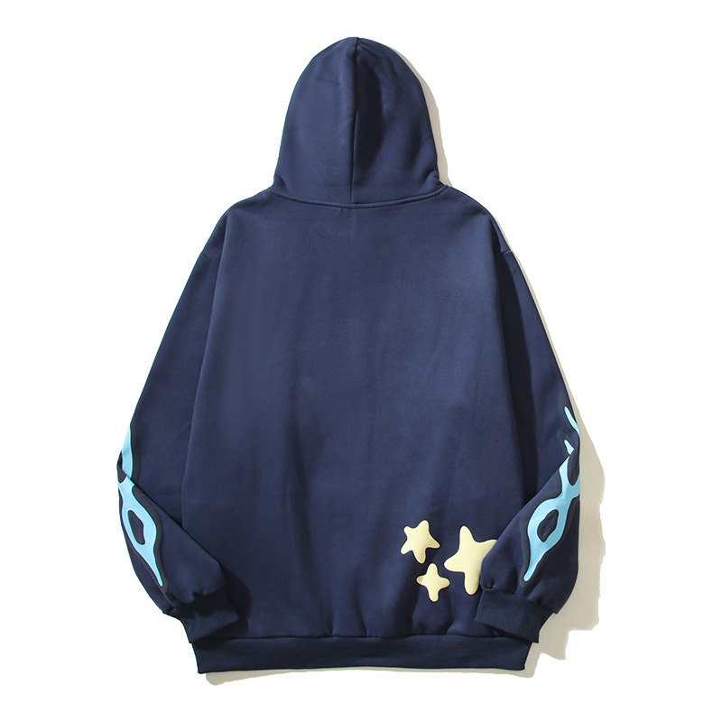 Áo hoodie In Chữ Bọt Biển Phong Cách vintage Thời Trang Thu Đông Dành Cho Nam Nữ