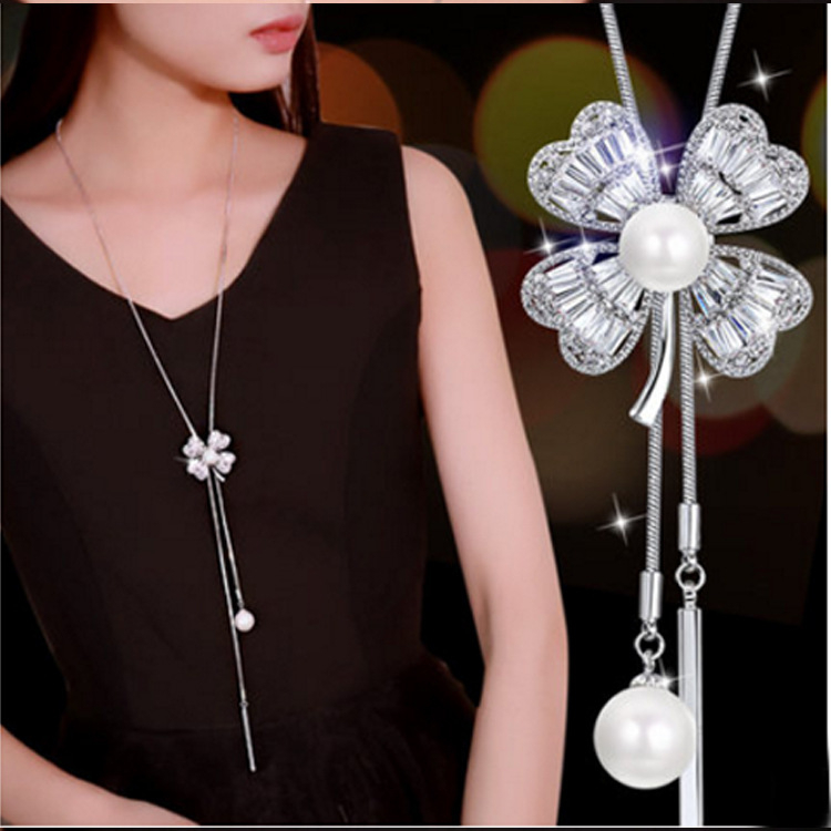 Vòng cổ DạNg DàI HìNh Cỏ Ba Lá