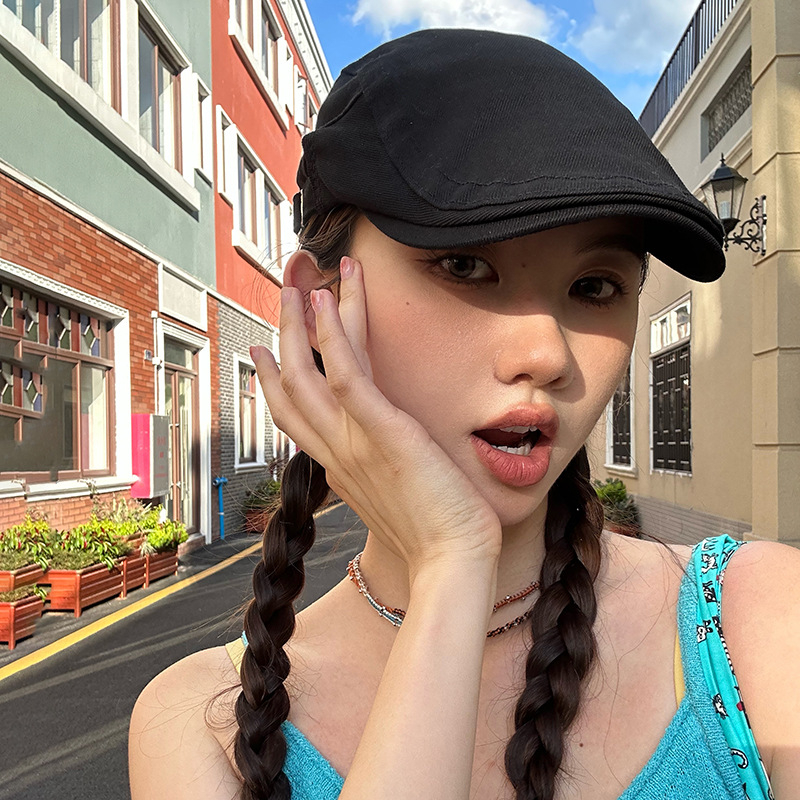 Mũ nồi nữ cotton thời trang mới phong cách nhật bản y2k newsboy cap