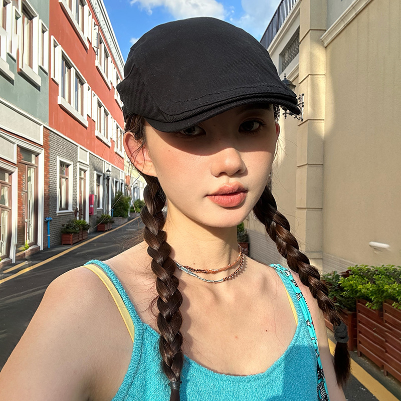 Mũ nồi nữ cotton thời trang mới phong cách nhật bản y2k newsboy cap