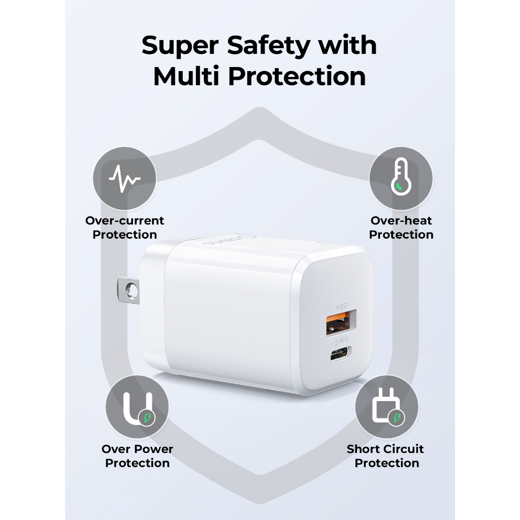 Orico Cốc Sạc Nhanh Hai Cổng usb 35w Cho iphone samsung xiaomi huawei cr-35ac