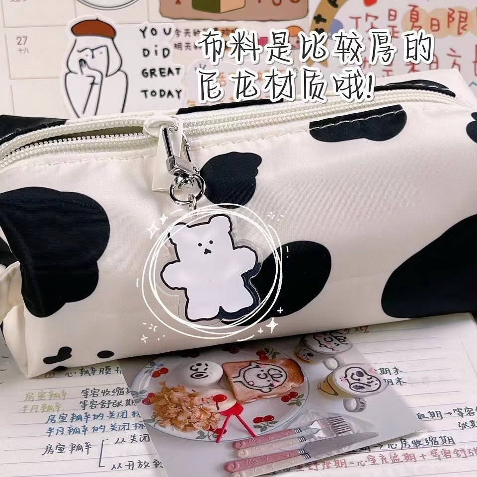 Bóp Viết Cỡ Lớn In Họa Tiết Bò Sữa Dễ Thương Phong Cách Hàn Quốc Cho Học Sinh