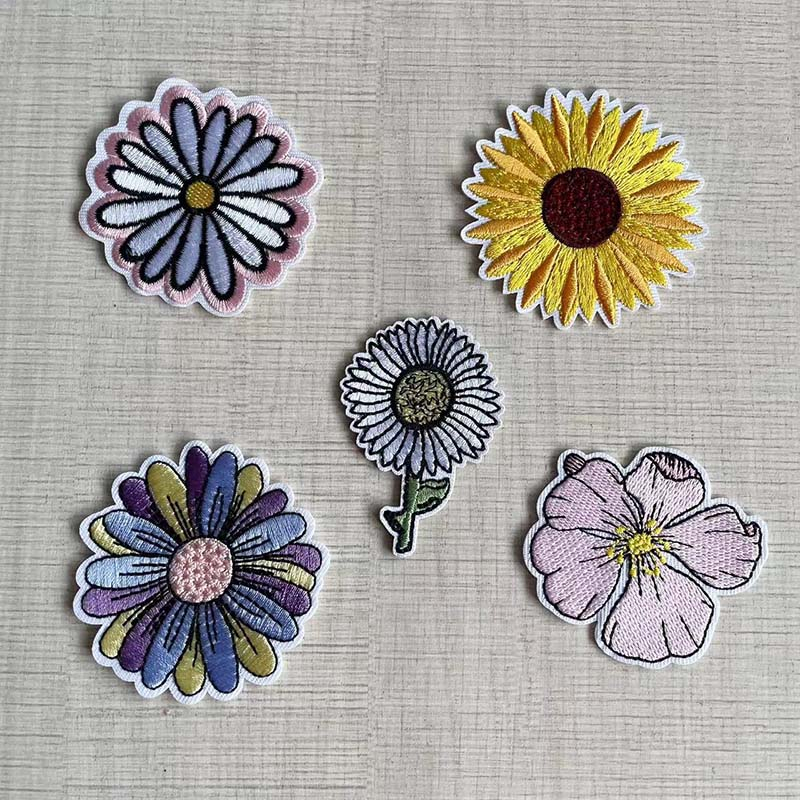 Miếng Dán Ủi Quần Áo Thêu Hình Hoa Hướng Dương diy