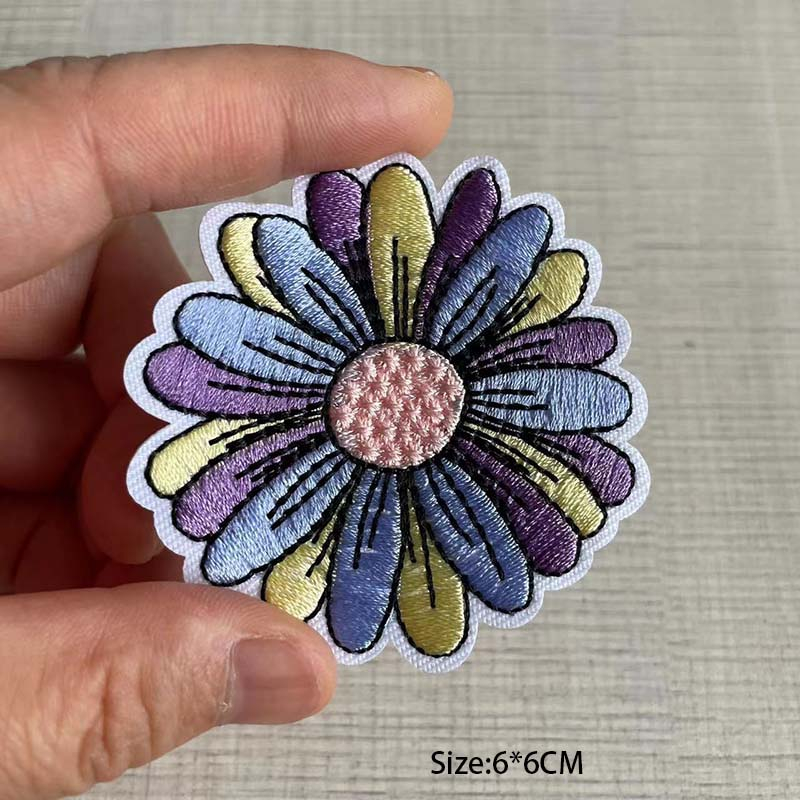 Miếng Dán Ủi Quần Áo Thêu Hình Hoa Hướng Dương diy