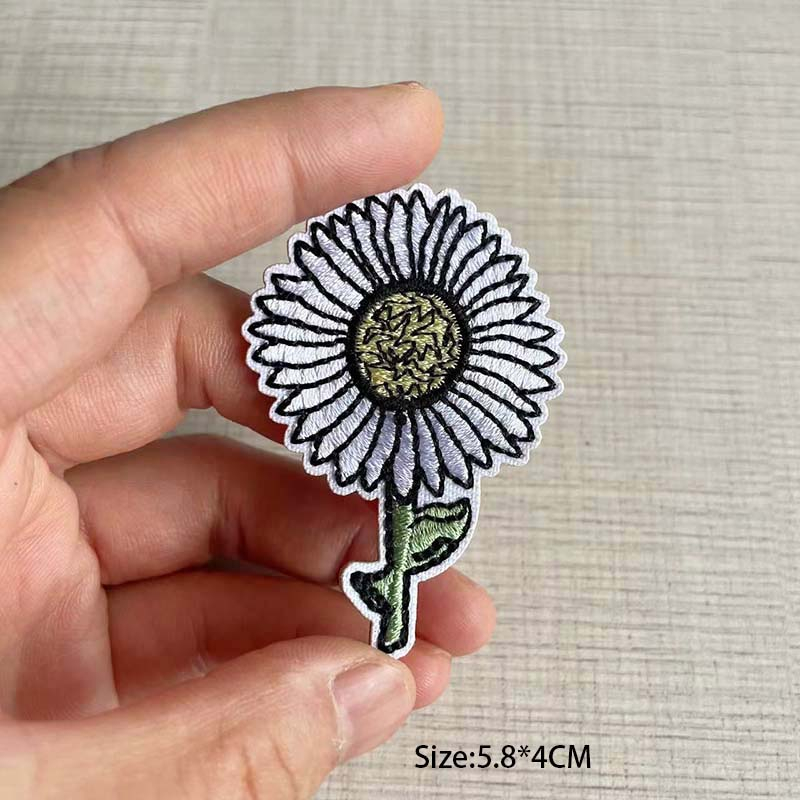 Miếng Dán Ủi Quần Áo Thêu Hình Hoa Hướng Dương diy