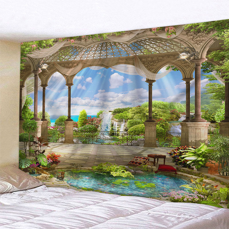 Thảm Treo Tường Trang Trí Hình Phong Cảnh Biển