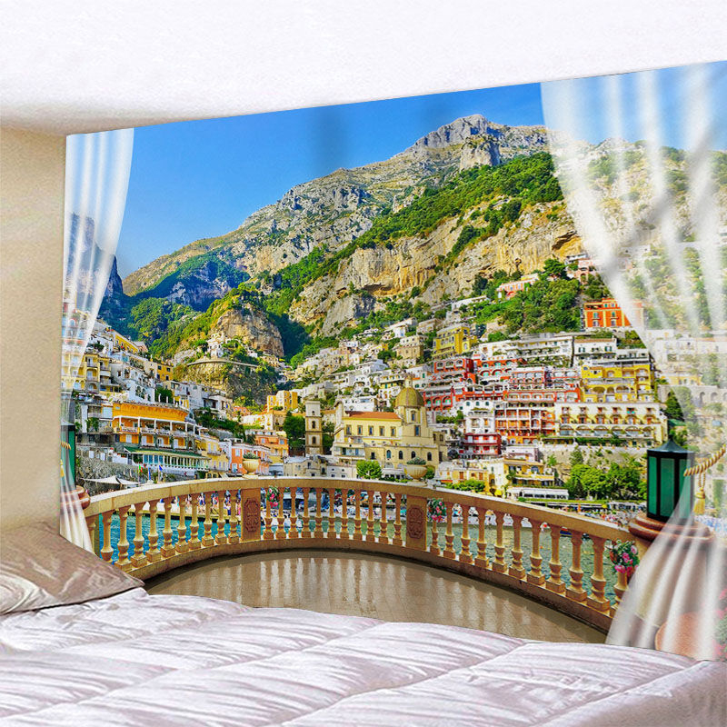 Thảm Treo Tường Trang Trí Hình Phong Cảnh Biển