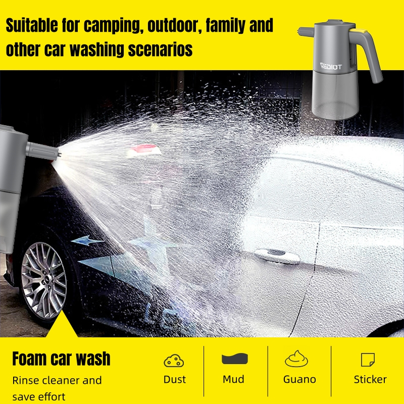 Vediot Bình Xịt Bọt Xà Phòng Rửa Xe Hơi Chạy Pin lithium Không Dây