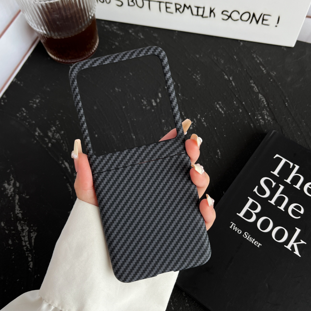 Ốp Điện Thoại Sợi carbon Siêu Mỏng Bảo Vệ Toàn Diện Cho motorola moto razr 40 ultra