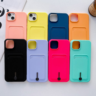 Dành Cho iPhone 14 ProMax 14Plus 14 Pro Ví Silicon Lỏng Mềm Có Giá Đỡ Thẻ iPhone12Promax