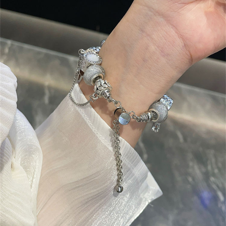 Pandora Dây Xích Kim Loại Đeo Đồng Hồ iwatch series 9 8 7 6 se 5 4 3 2 1 49mm 45mm 44mm 41mm 40mm 38mm 42mm