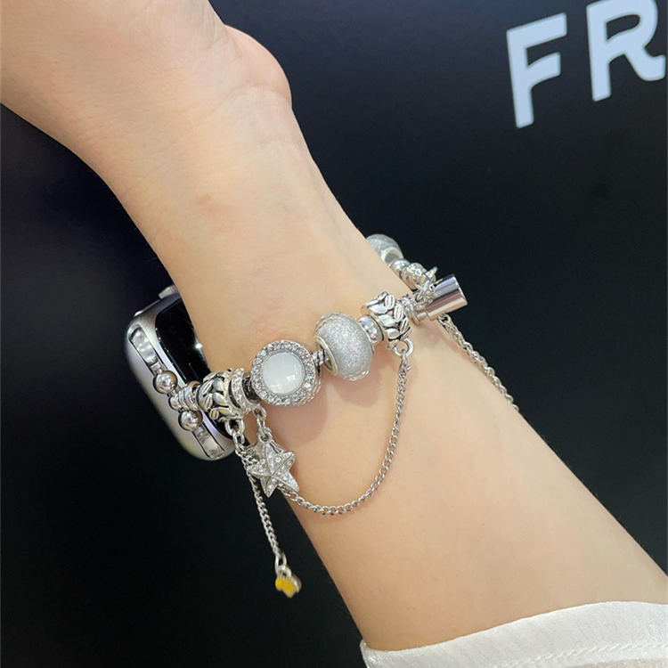 Pandora Dây Xích Kim Loại Đeo Đồng Hồ iwatch series 9 8 7 6 se 5 4 3 2 1 49mm 45mm 44mm 41mm 40mm 38mm 42mm