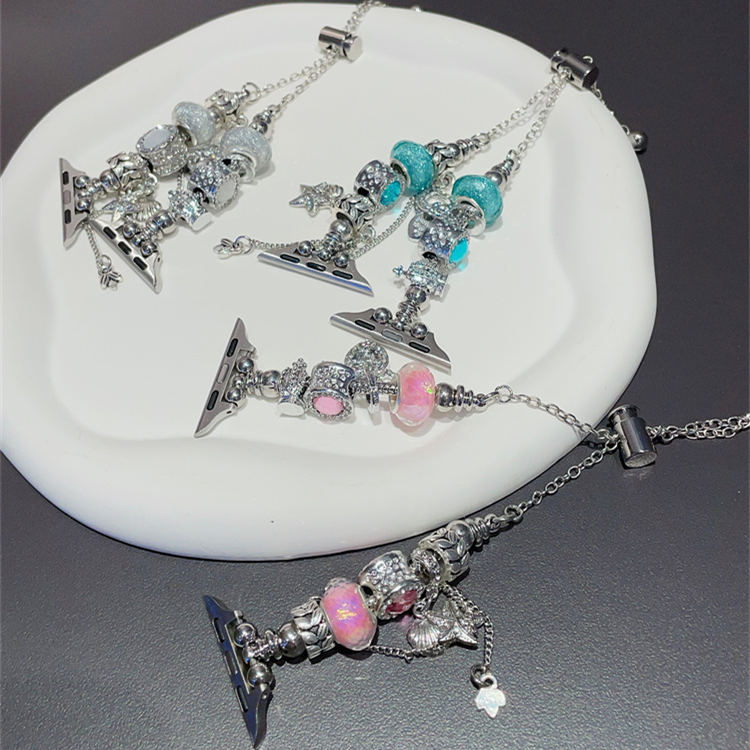 Pandora Dây Xích Kim Loại Đeo Đồng Hồ iwatch series 9 8 7 6 se 5 4 3 2 1 49mm 45mm 44mm 41mm 40mm 38mm 42mm