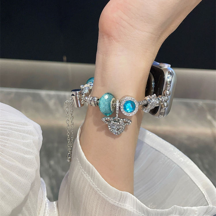 Pandora Dây Xích Kim Loại Đeo Đồng Hồ iwatch series 9 8 7 6 se 5 4 3 2 1 49mm 45mm 44mm 41mm 40mm 38mm 42mm