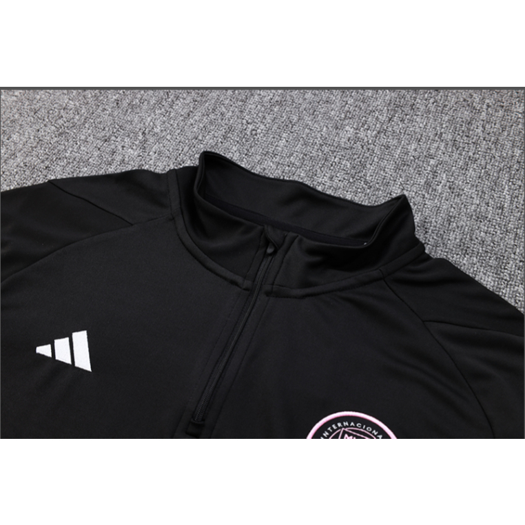 Áo Khoác Bóng Đá Tay Dài Nửazip Màu Đen Cỡ 23-24 miami