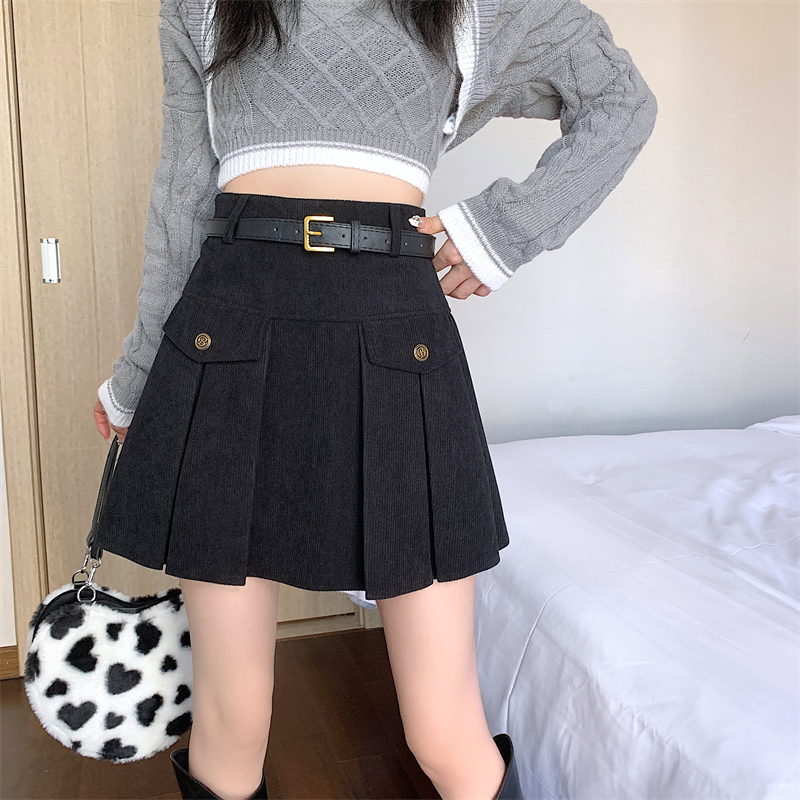 Xiaozhainv Chân Váy Xếp Ly mini Lưng Cao Thời Trang Hàn Quốc Sang Trọng Giản Dị Dành Cho Bạn Nữ