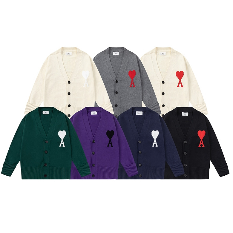 Áo Khoác cardigan Thêu Hình Trái Tim Phong Cách Đường Phố Chất Lượng Cao Phong Cách Mới Có Sẵn Hàng Bán Chạy Jacquard