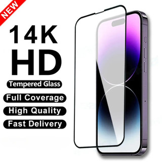 Kính cường lực 9D chống bám vân tay For IPhone 16 15 14 13 12 Pro Max Mini Plus