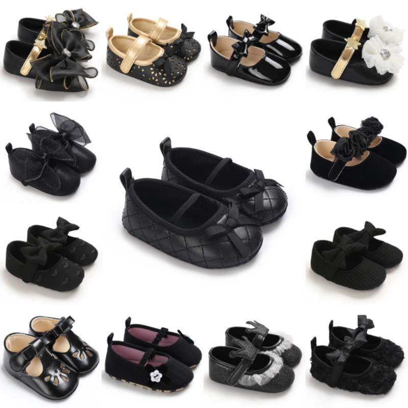 Đen Giày Tập Đi Phong Cách Giáng Sinh Cho Bé