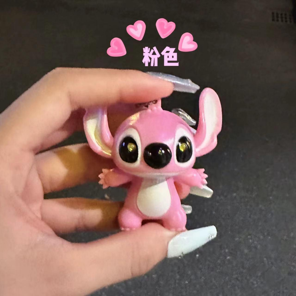 Móc Khóa Cặp Đôi Đi Học Hình Búp Bê stitch Phát Sáng Và Âm Thanh Dễ Thương