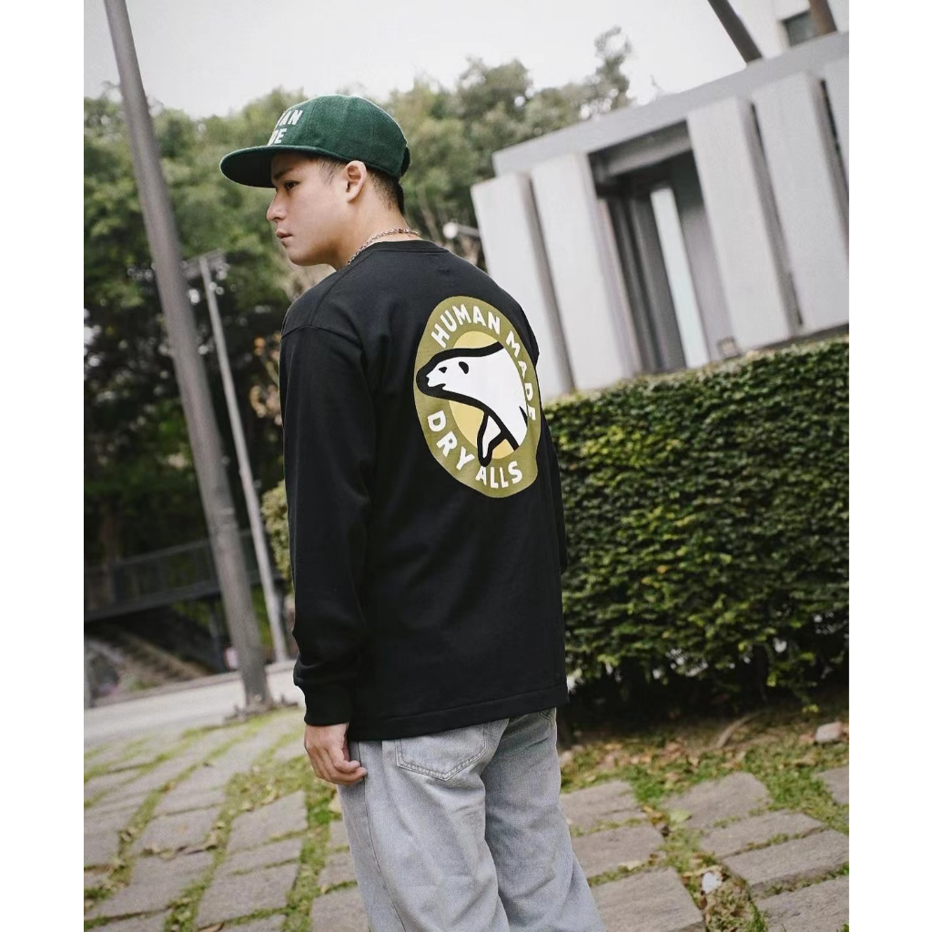 Áo Thun Tay Dài Dáng Rộng In Hình Gấu Bắc Cực Phong Cách Mới Cho Cặp Đôi