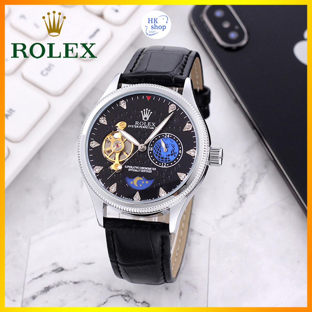 Đồng hồ cơ tự động Thụy Sĩ ROLEXS_Tourbillon Star Series dành cho doanh nhân thể thao thông thường bằng thép không gỉ