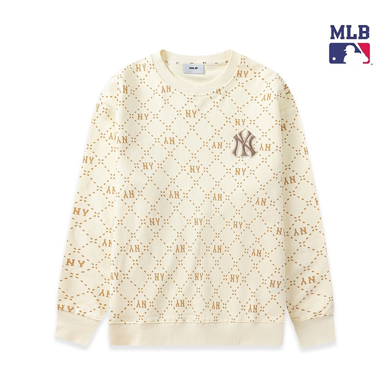 ❤❤ Hàng Có Sẵn mlb Áo sweater Dài Tay Thêu Chữ ny Cho Nam Và Nữ