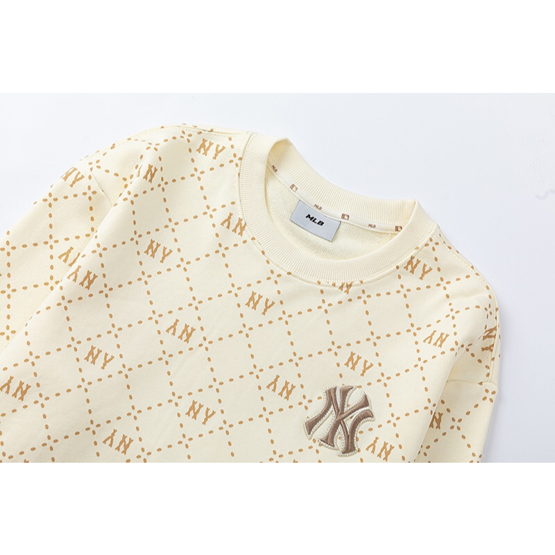 ❤❤ Hàng Có Sẵn mlb Áo sweater Dài Tay Thêu Chữ ny Cho Nam Và Nữ